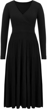 Imily Bela Pletené šaty  čierna