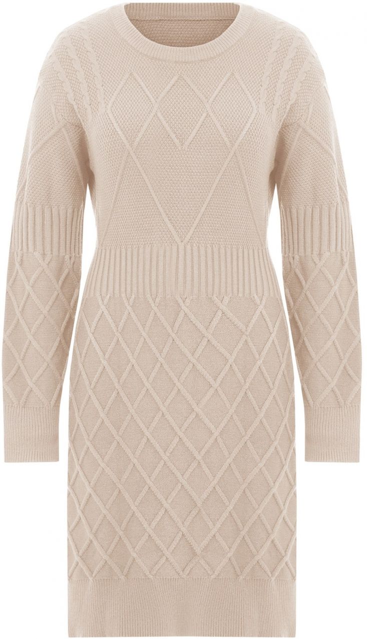 Imily Bela Pletené šaty  béžová