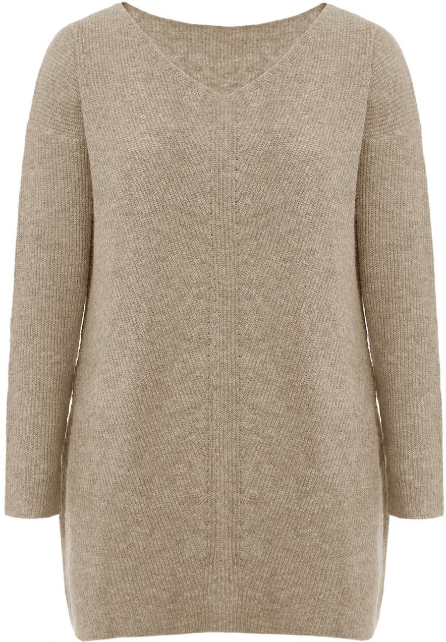 Imily Bela Pletené šaty  béžová melírovaná