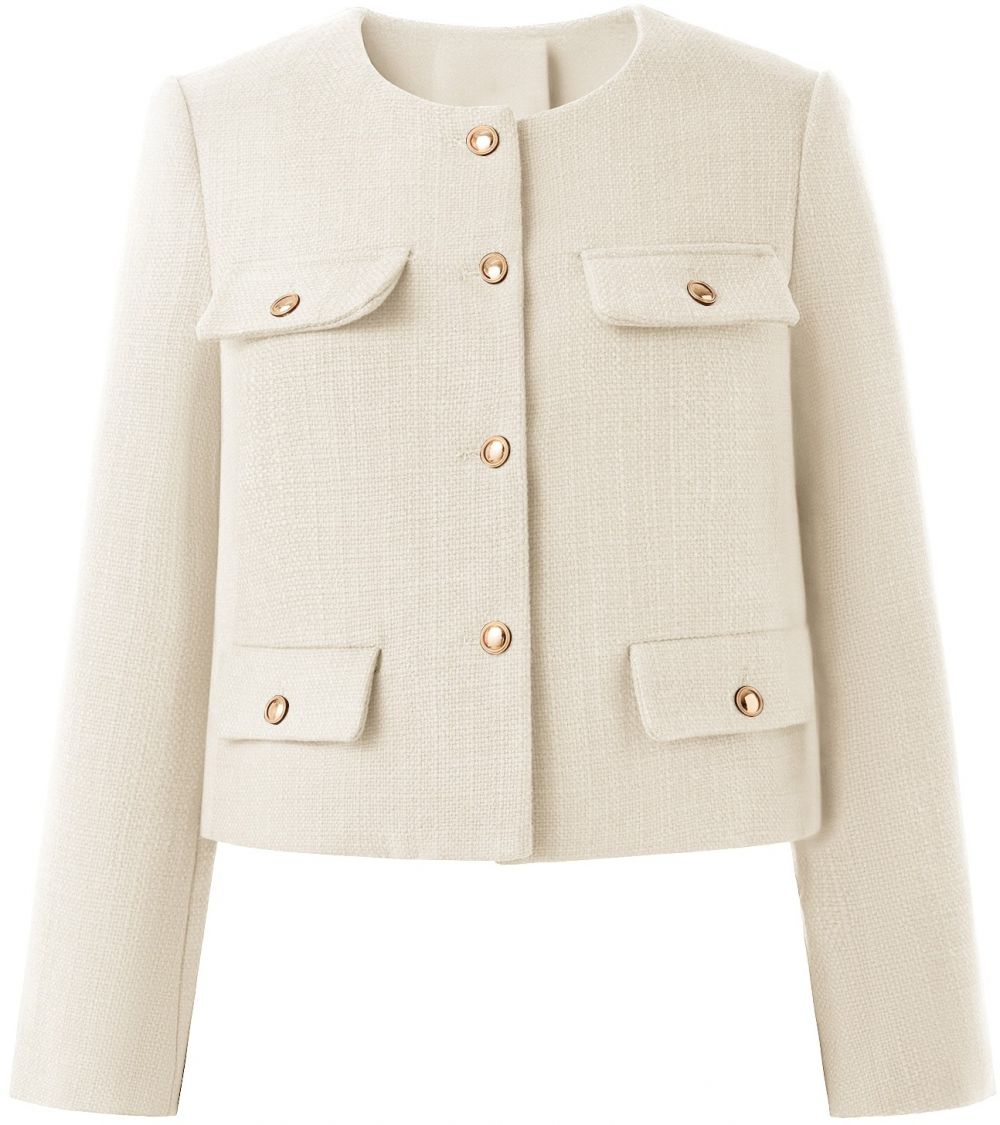 Imily Bela Prechodná bunda  biela ako vlna