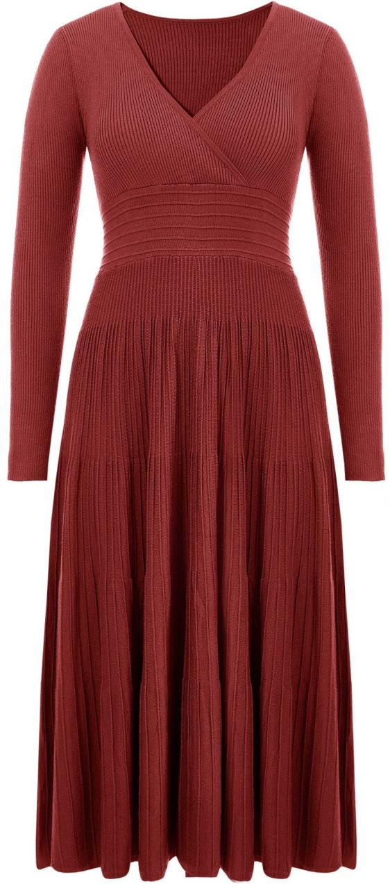 Imily Bela Pletené šaty  burgundská