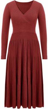 Imily Bela Pletené šaty  burgundská