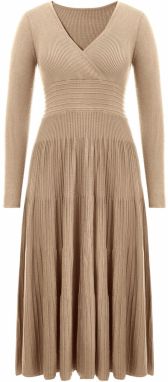 Imily Bela Pletené šaty  béžová