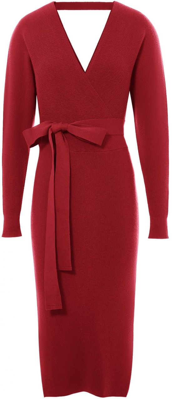 Imily Bela Pletené šaty  burgundská