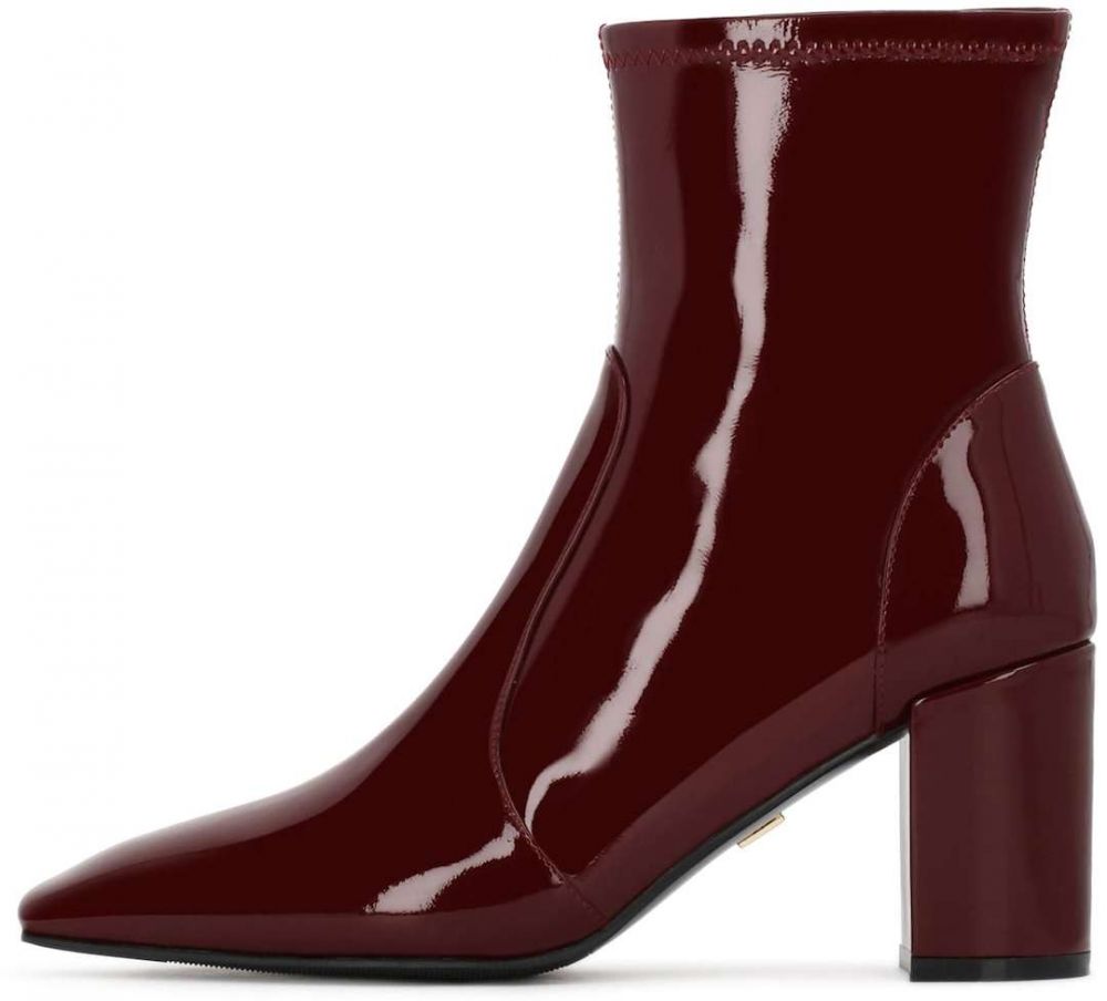 Kazar Členkové čižmy  vínovo červená