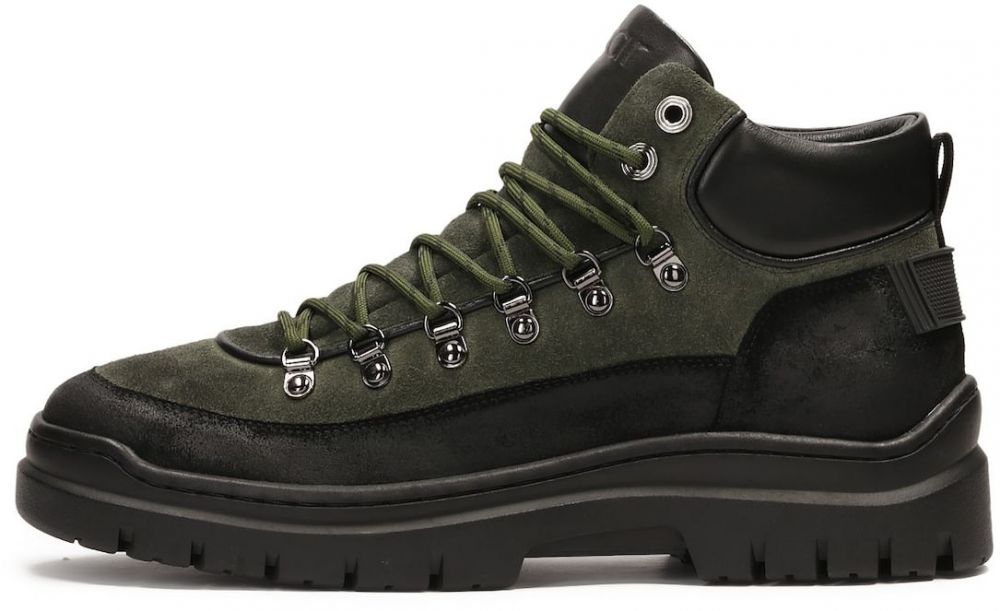 Kazar Šnurovacie čižmy  kaki / čierna