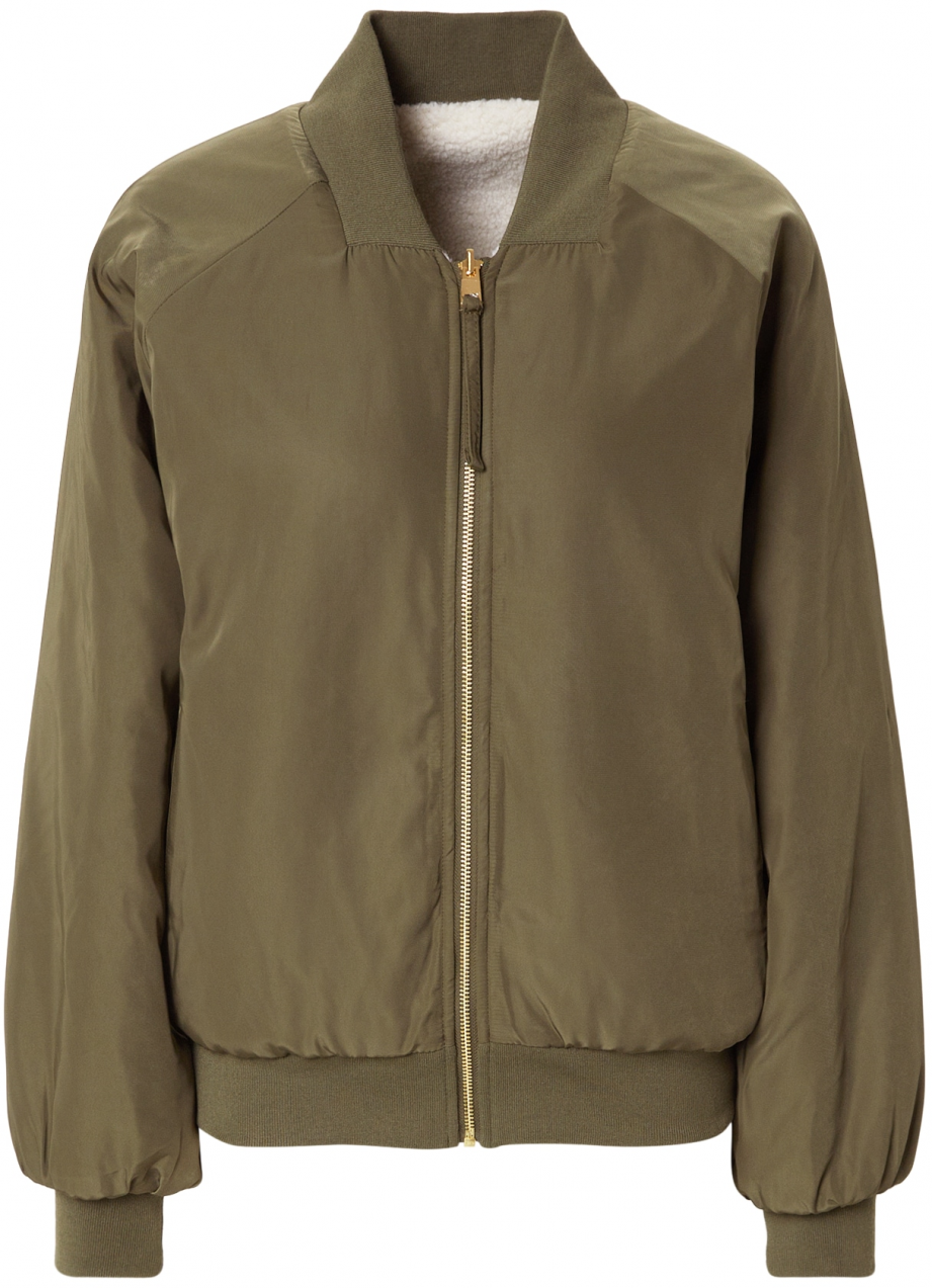 NÜMPH Prechodná bunda 'Etera'  nebielená / olivová