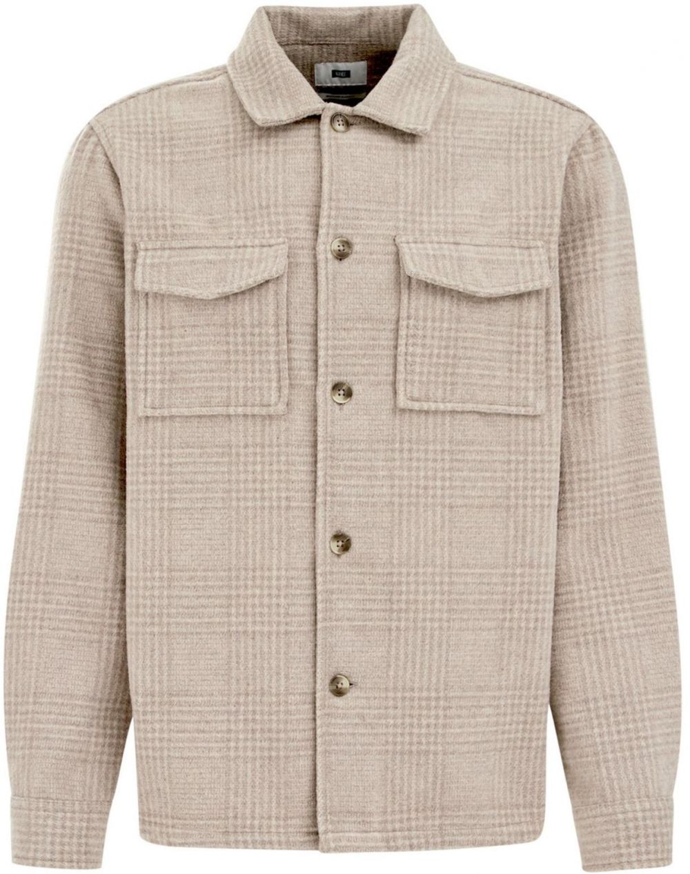 WE Fashion Košeľa  tmavošedá / sivobéžová