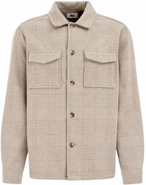 WE Fashion Košeľa  tmavošedá / sivobéžová