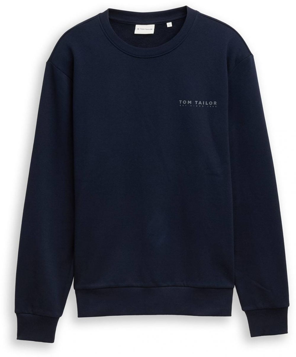 TOM TAILOR Mikina  tmavomodrá / sivá