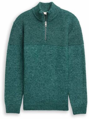 TOM TAILOR Sveter  tmavozelená