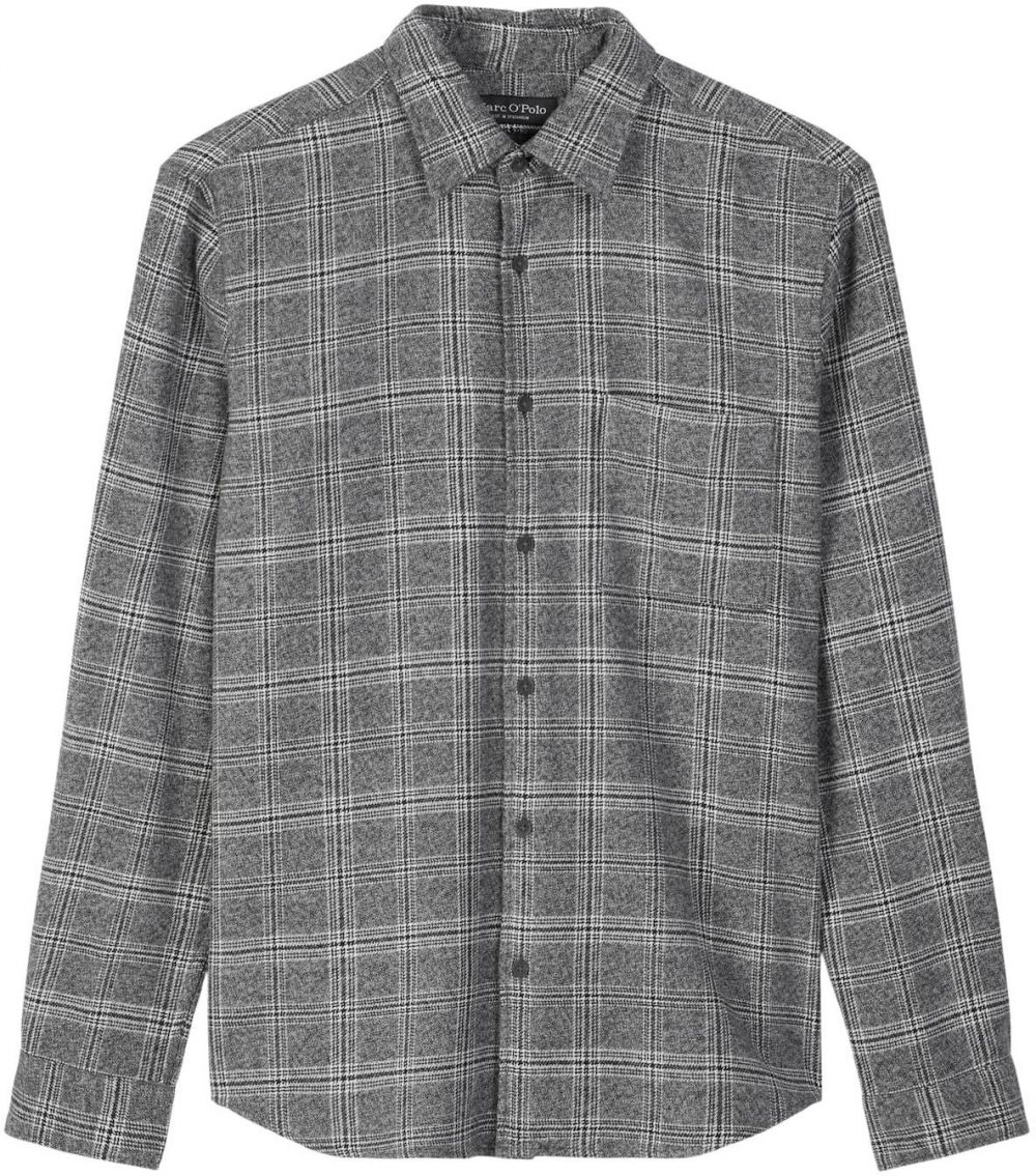 Marc O'Polo Košeľa  tmavosivá / biela