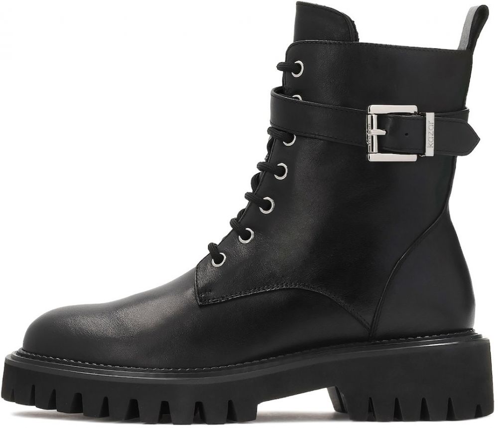 Kazar Šnurovacie členkové čižmy  čierna