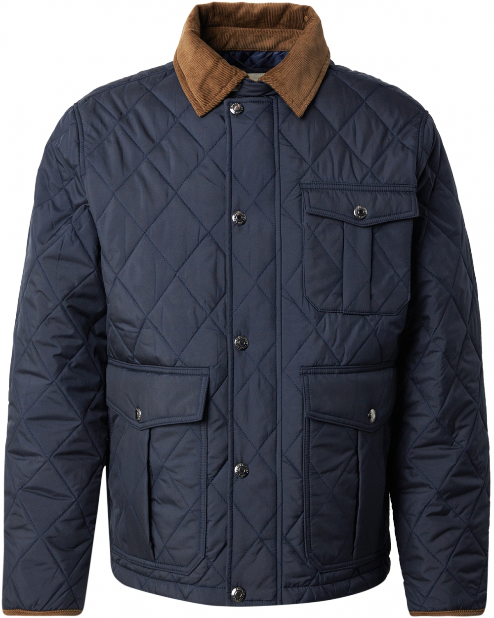 Jack & Jones Premium Prechodná bunda 'JPRBLUBRYAN'  námornícka modrá / hnedá