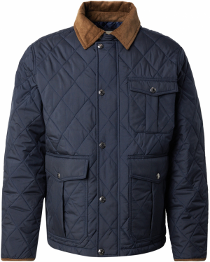 Jack & Jones Premium Prechodná bunda 'JPRBLUBRYAN'  námornícka modrá / hnedá