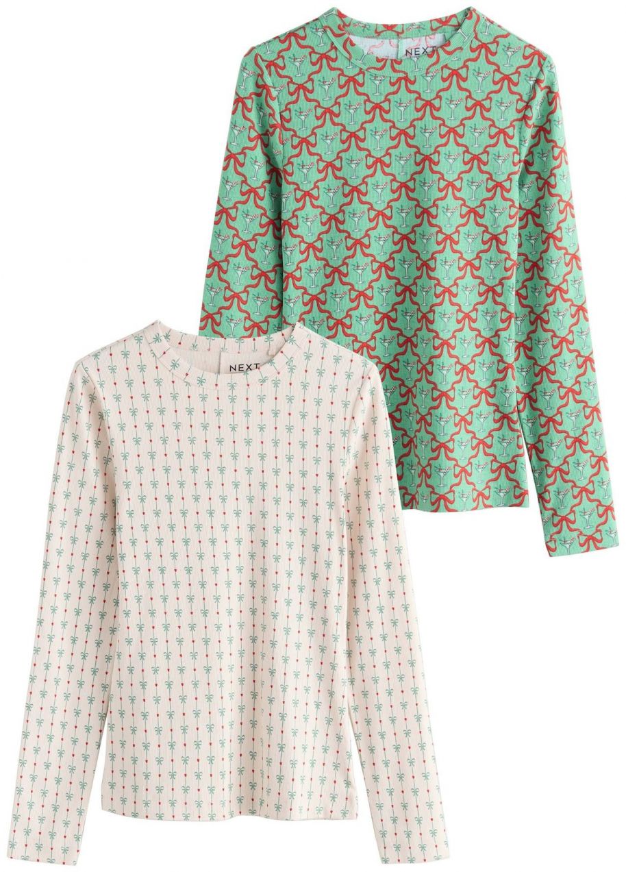 Next Tričko  béžová / zelená / červená