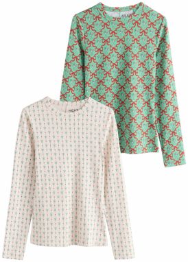 Next Tričko  béžová / zelená / červená