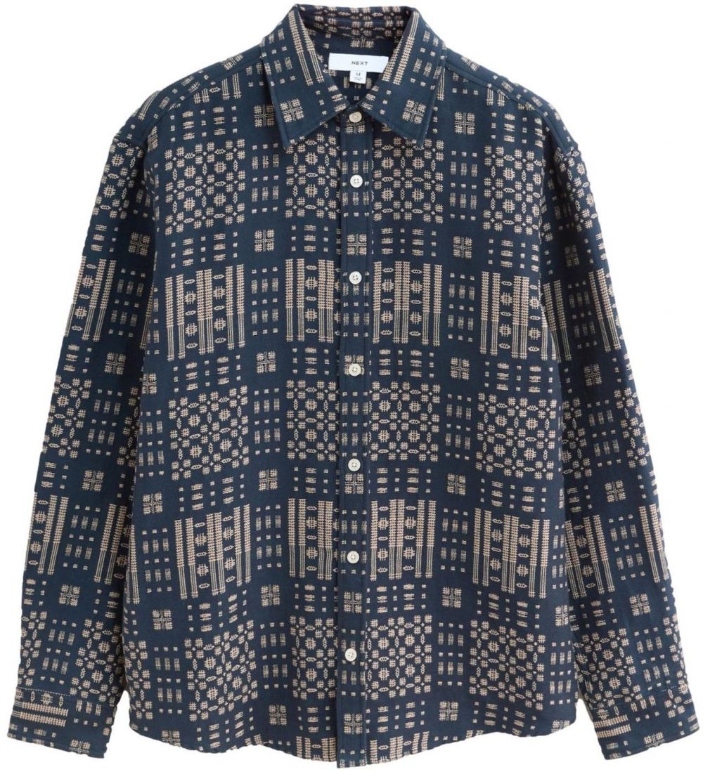 Next Košeľa  krémová / indigo