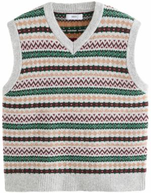 Next Sveter  farba ťavej srsti / sivá / zelená / burgundská