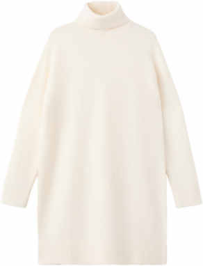 MANGO Pletené šaty 'TALDOTE'  nebielená