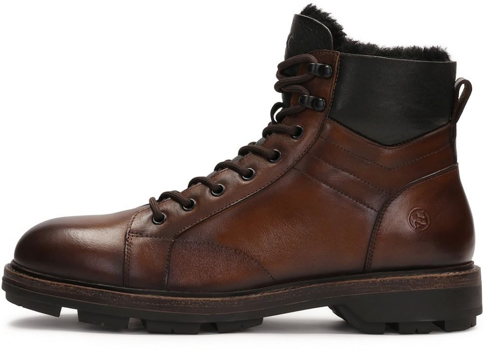 Kazar Šnurovacie čižmy  hnedá / tmavohnedá