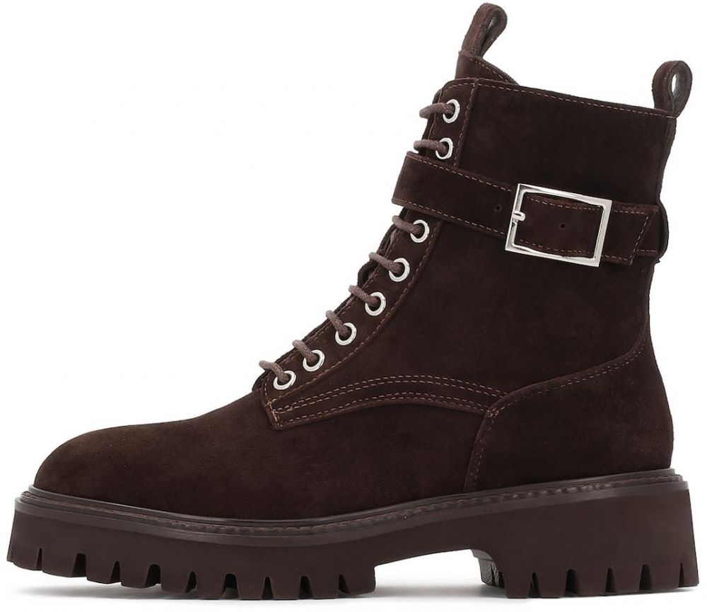 Kazar Šnurovacie členkové čižmy  čokoládová