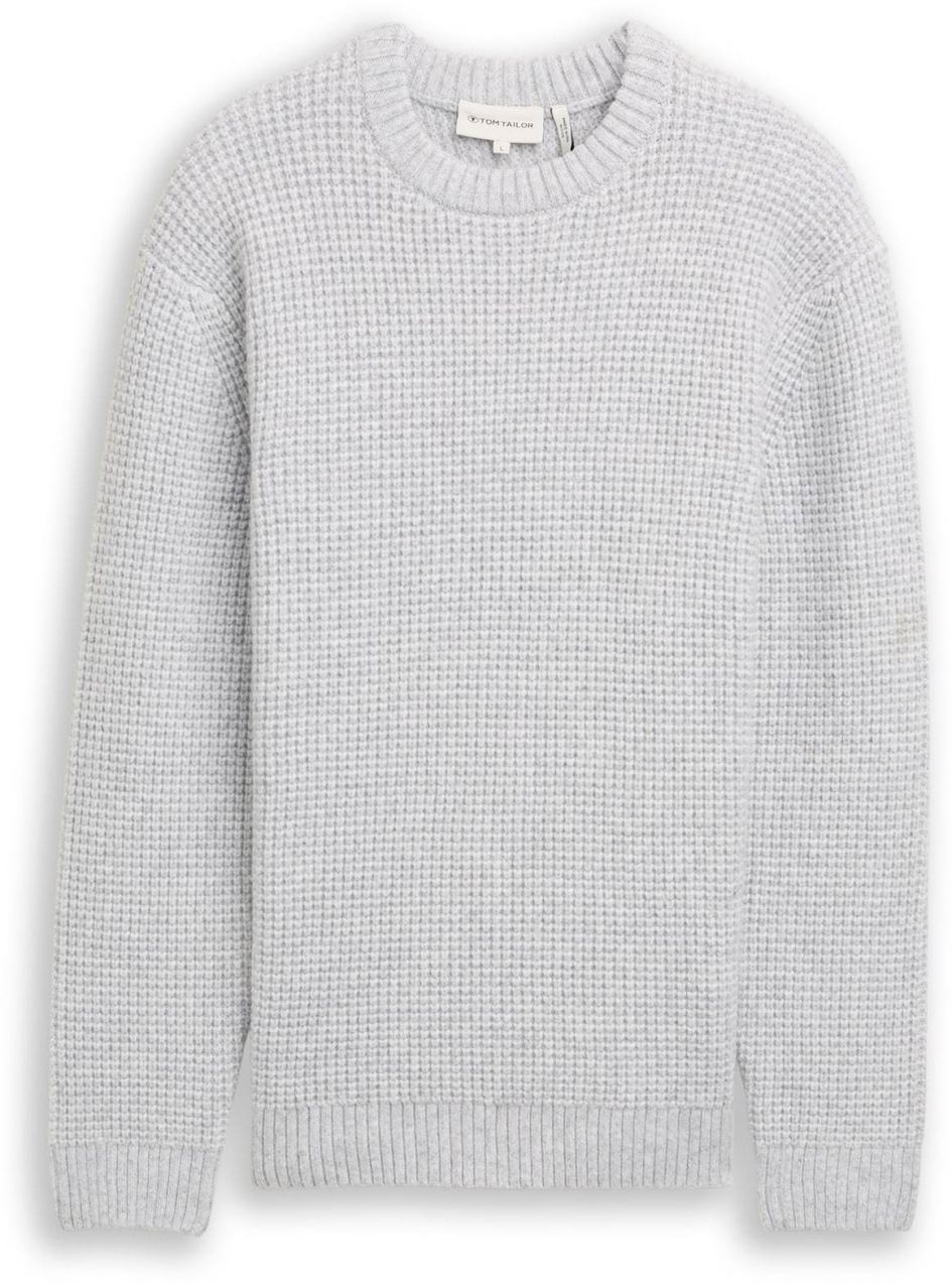 TOM TAILOR Sveter  sivá melírovaná