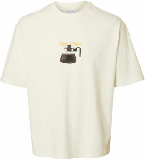 SELECTED Tričko 'SLHNorman'  krémová / žltá / čierna