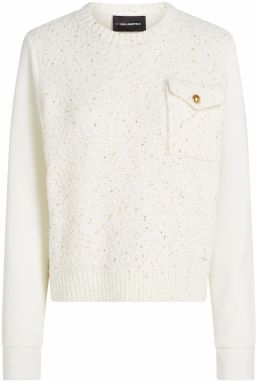 Karl Lagerfeld Sveter  svetlobéžová / biela