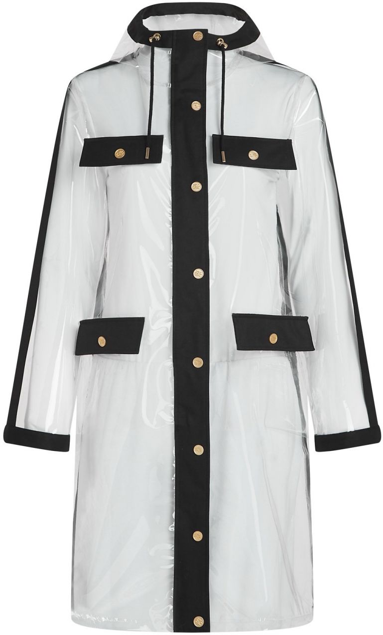 Karl Lagerfeld Funkčný kabát  čierna / priehľadná