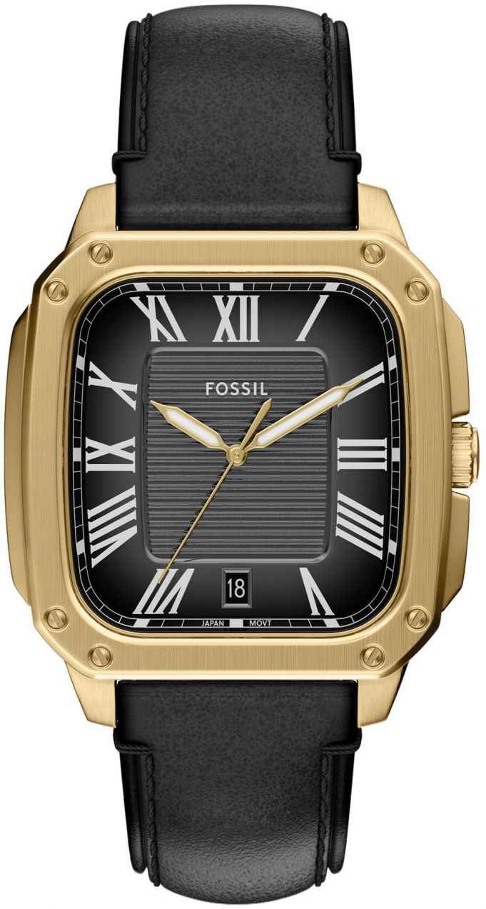 FOSSIL Analógové hodinky 'CROSBY'  zlatá / čierna