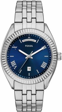 FOSSIL Analógové hodinky 'CAMPBELL'  námornícka modrá / strieborná / biela