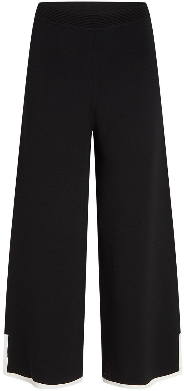 Karl Lagerfeld Nohavice  čierna / biela