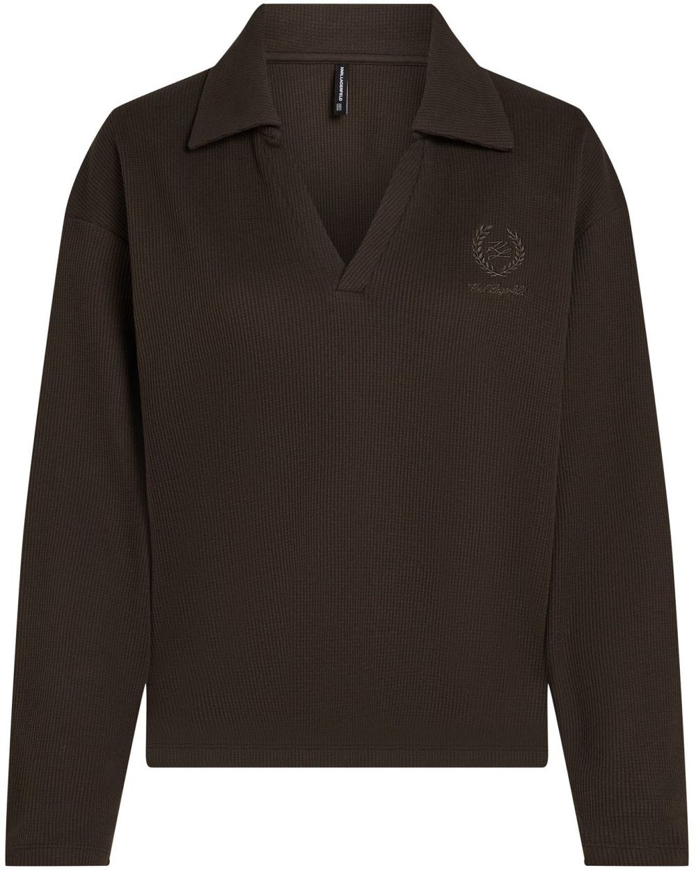 Karl Lagerfeld Tričko  tmavohnedá