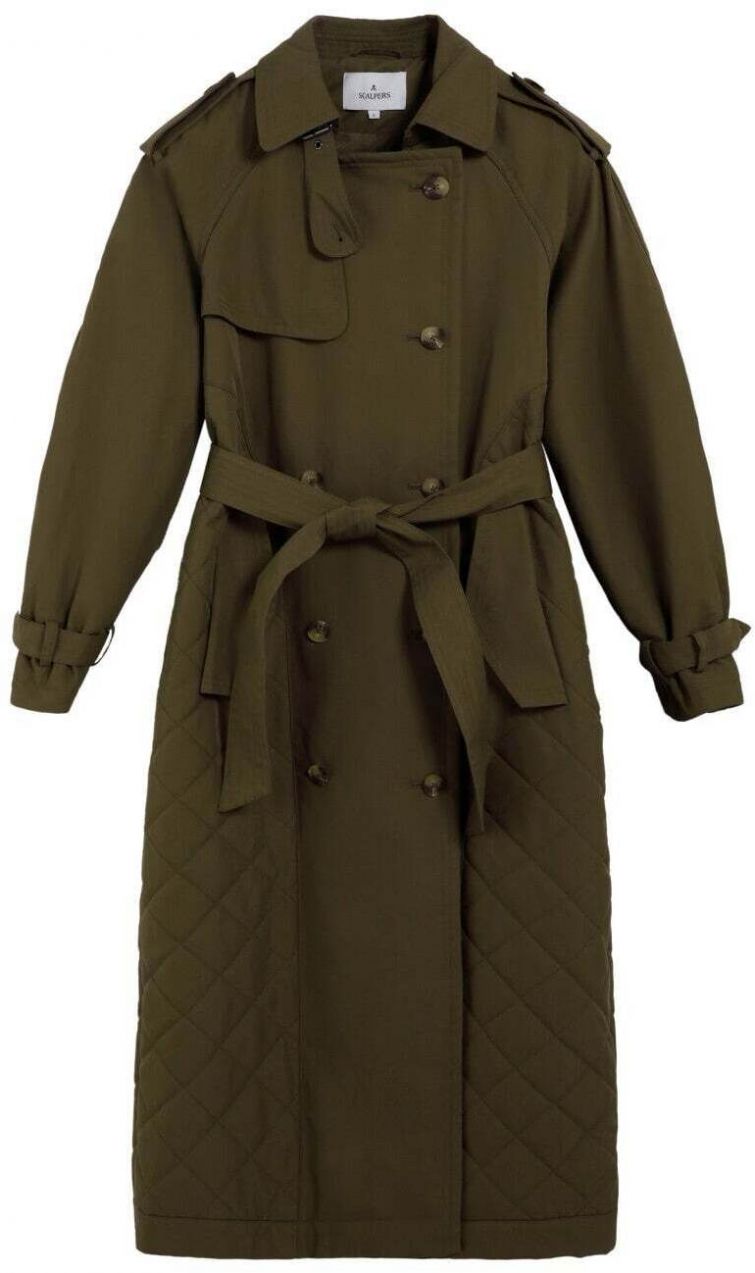 Scalpers Prechodný kabát  zelená / kaki