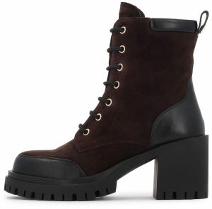 Kazar Šnurovacie členkové čižmy  hrdzavohnedá