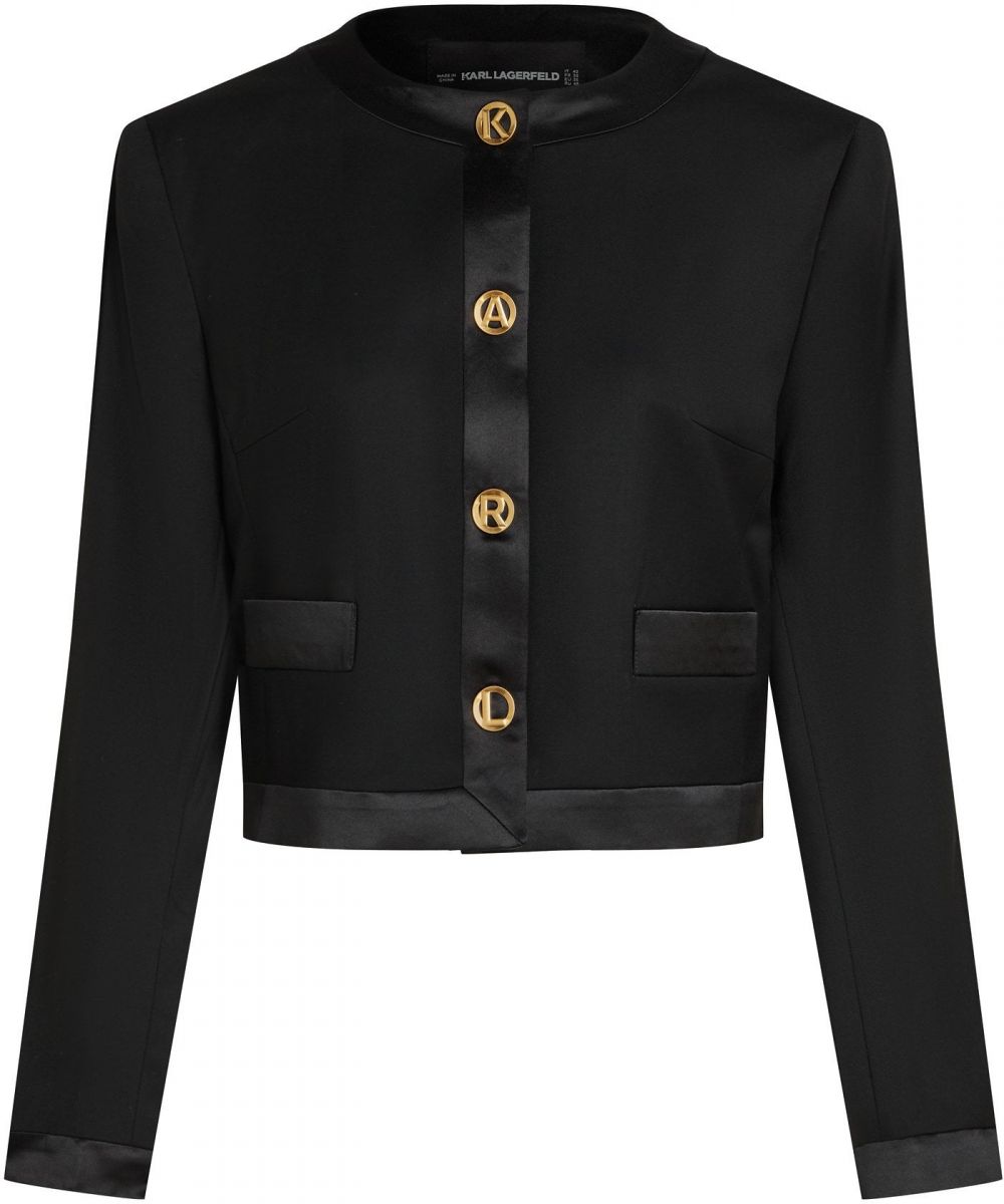 Karl Lagerfeld Prechodná bunda  zlatá / čierna