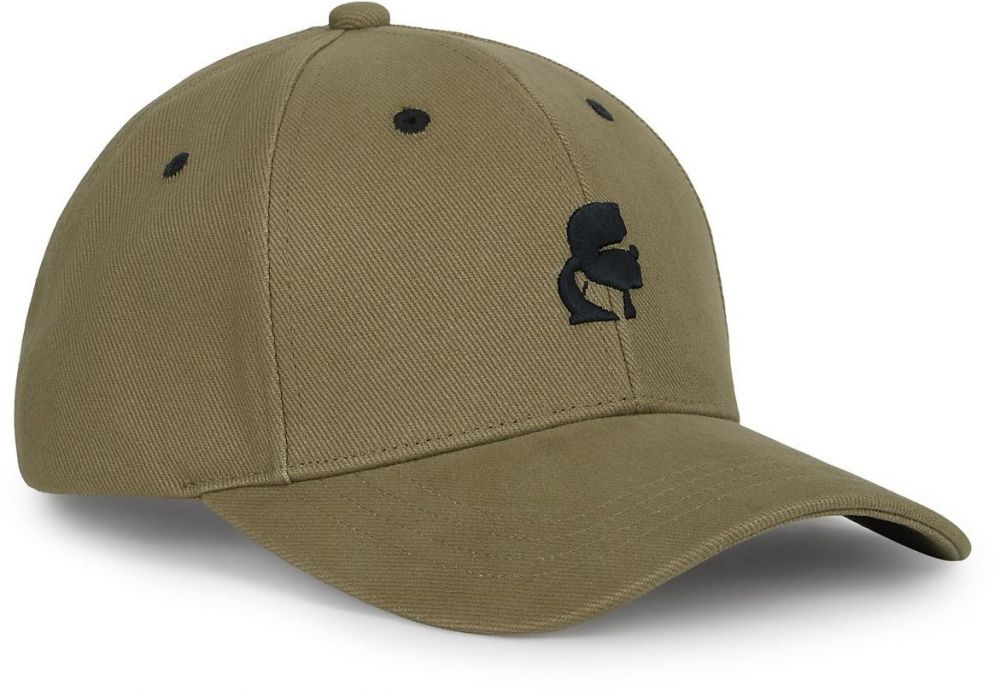 Karl Lagerfeld Čiapka  olivová / čierna