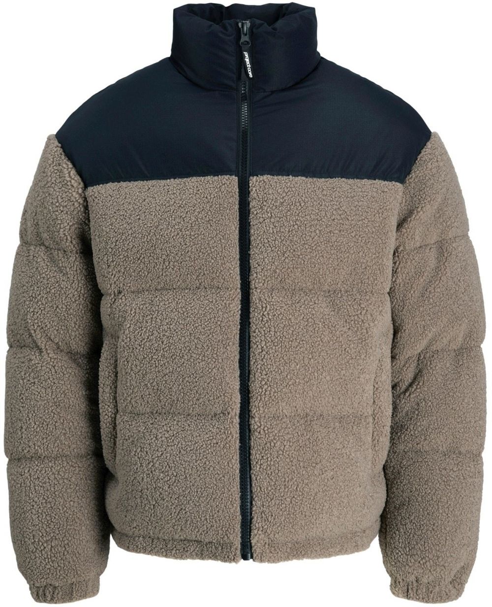 JACK & JONES Zimná bunda 'JCOFlare'  brokátová / čierna