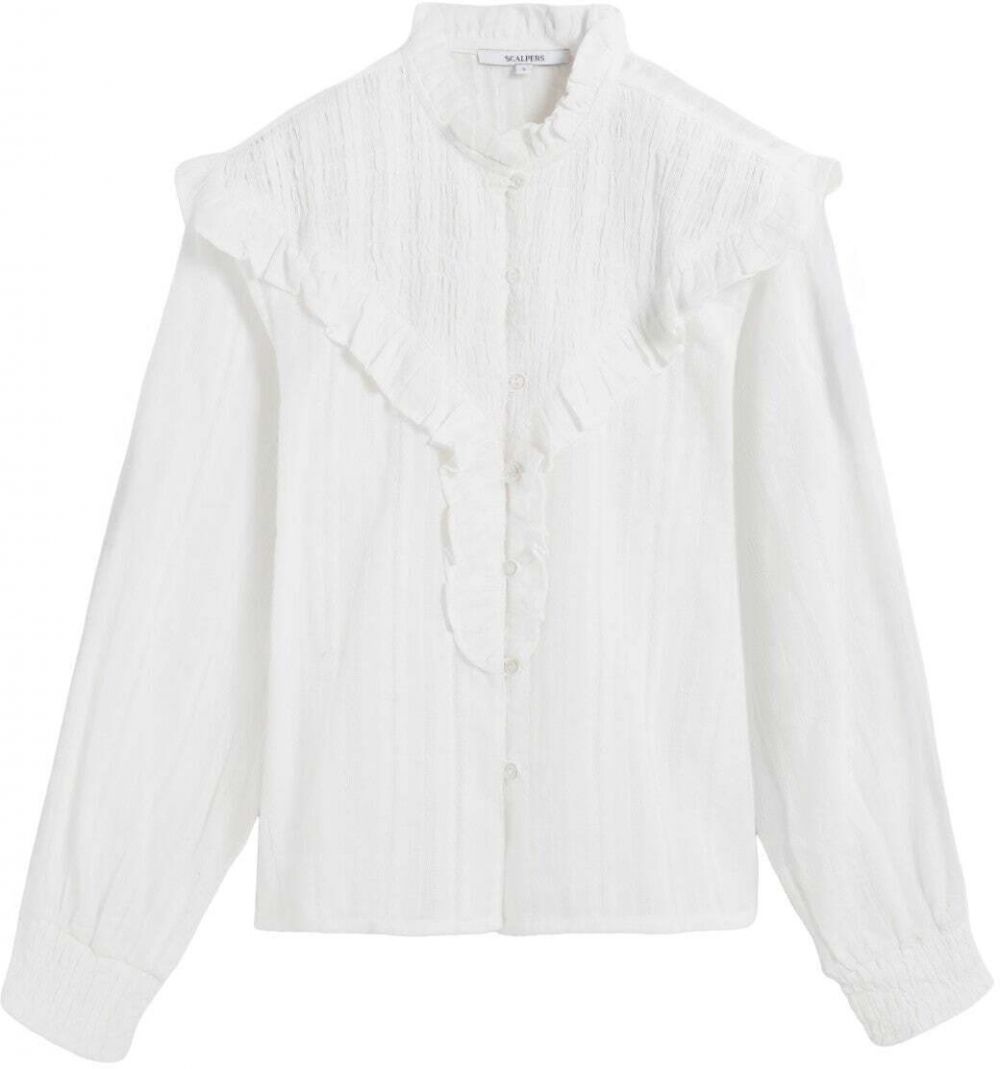 Scalpers Blúzka  šedobiela