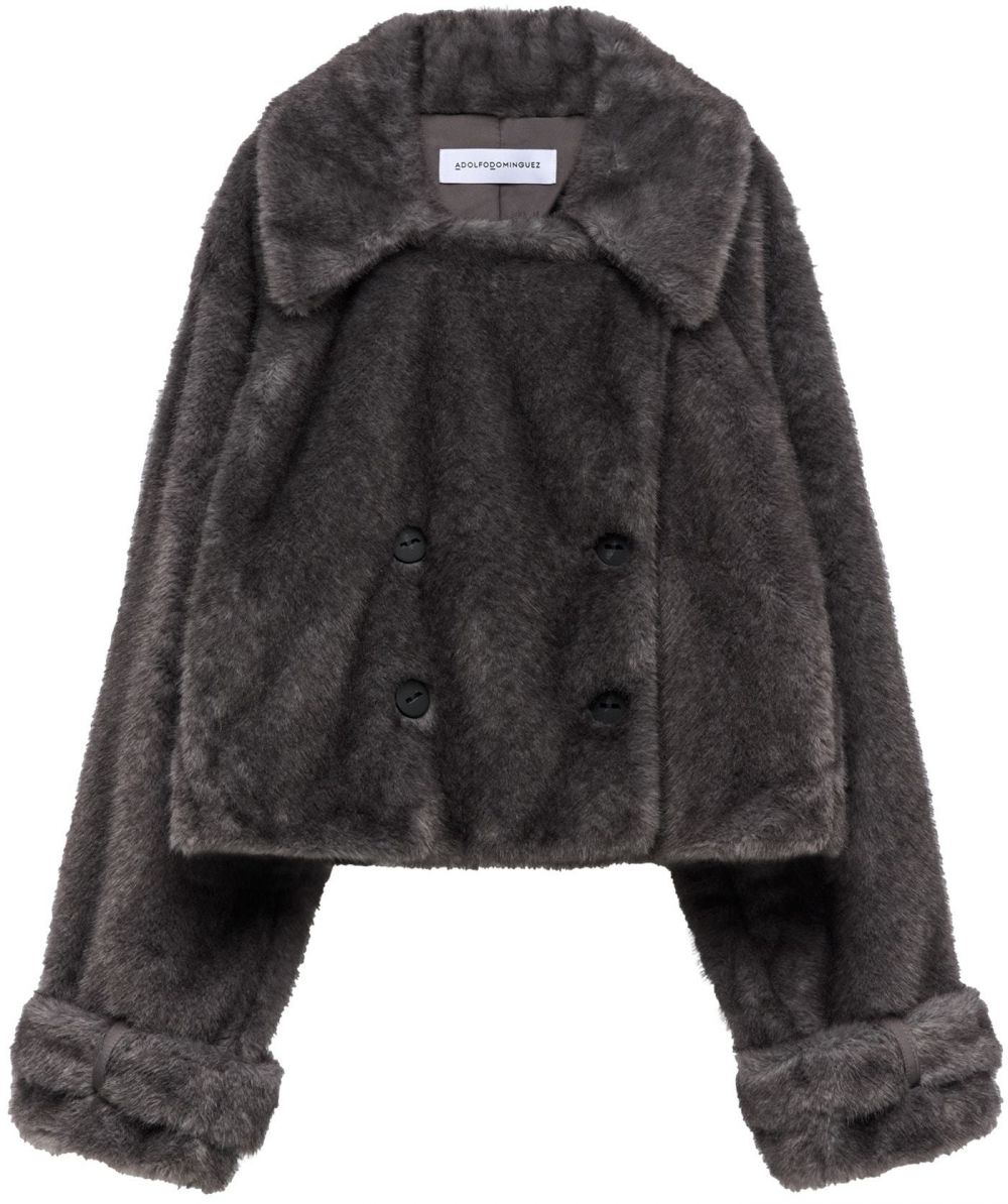Adolfo Dominguez Prechodný kabát  tmavosivá