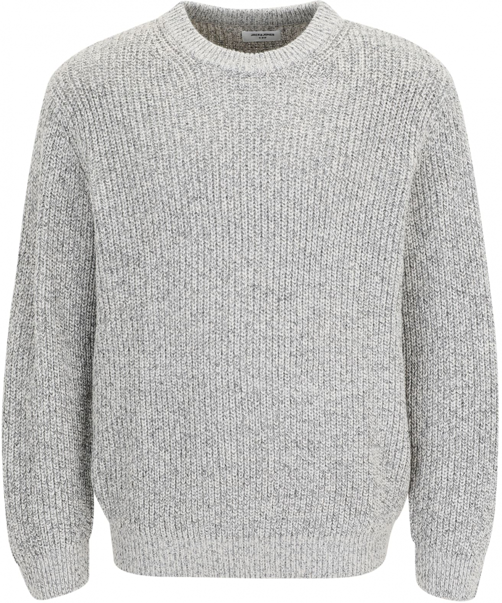 Jack & Jones Plus Sveter 'JORBleecker'  sivá melírovaná