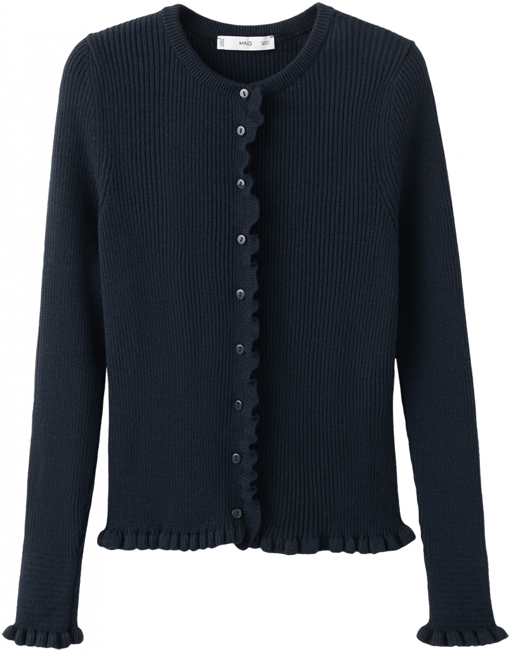 MANGO Kardigán 'WAVES'  námornícka modrá