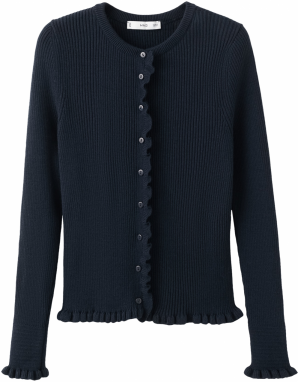 MANGO Kardigán 'WAVES'  námornícka modrá