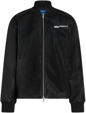 KARL LAGERFELD JEANS Prechodná bunda  čierna / biela