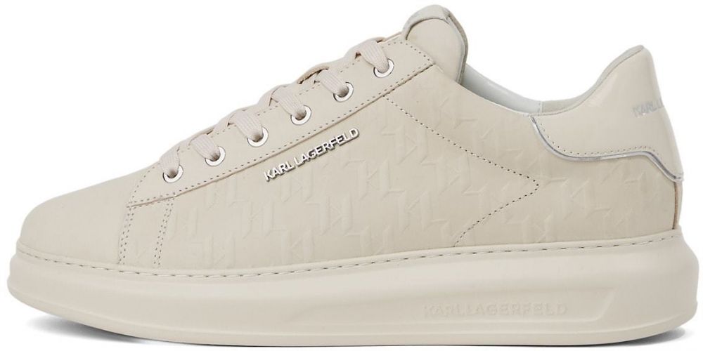 Karl Lagerfeld Nízke tenisky 'Monogram Kapri'  prírodná biela