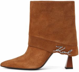 Karl Lagerfeld Členkové čižmy  koňaková