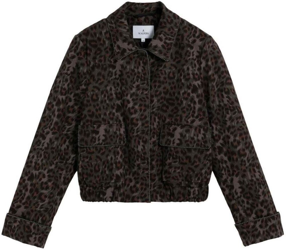 Scalpers Prechodná bunda 'Leostu'  hnedá / sivá / čierna