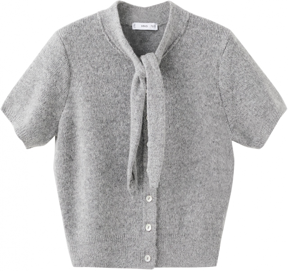 MANGO Kardigán 'CORBAT'  sivá