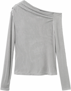 MANGO Tričko 'CREPONI'  striebornosivá